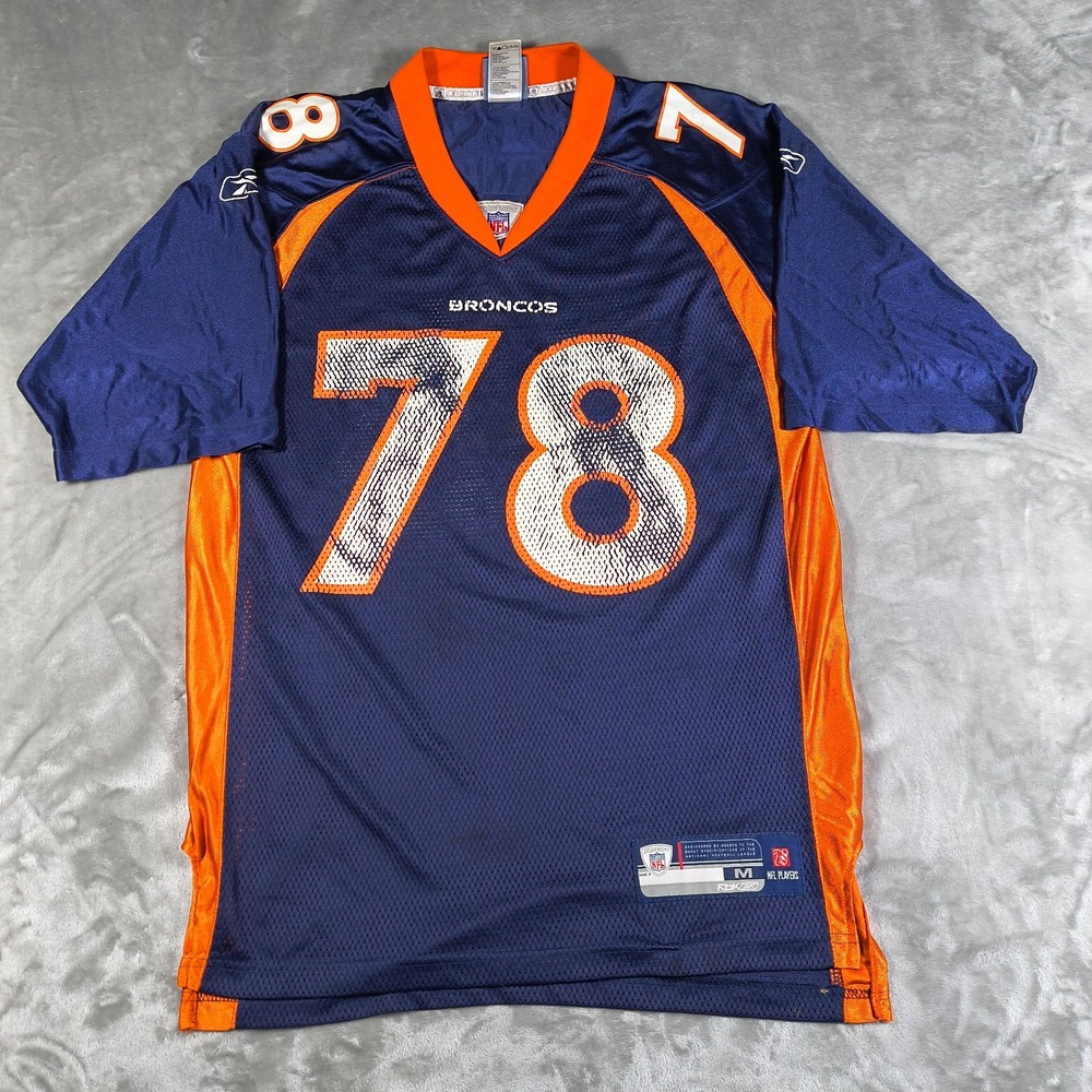 Vintage Denver Broncos Jersey Men Medium Blue Ryan Clady 78 Reebok NFL Y2K